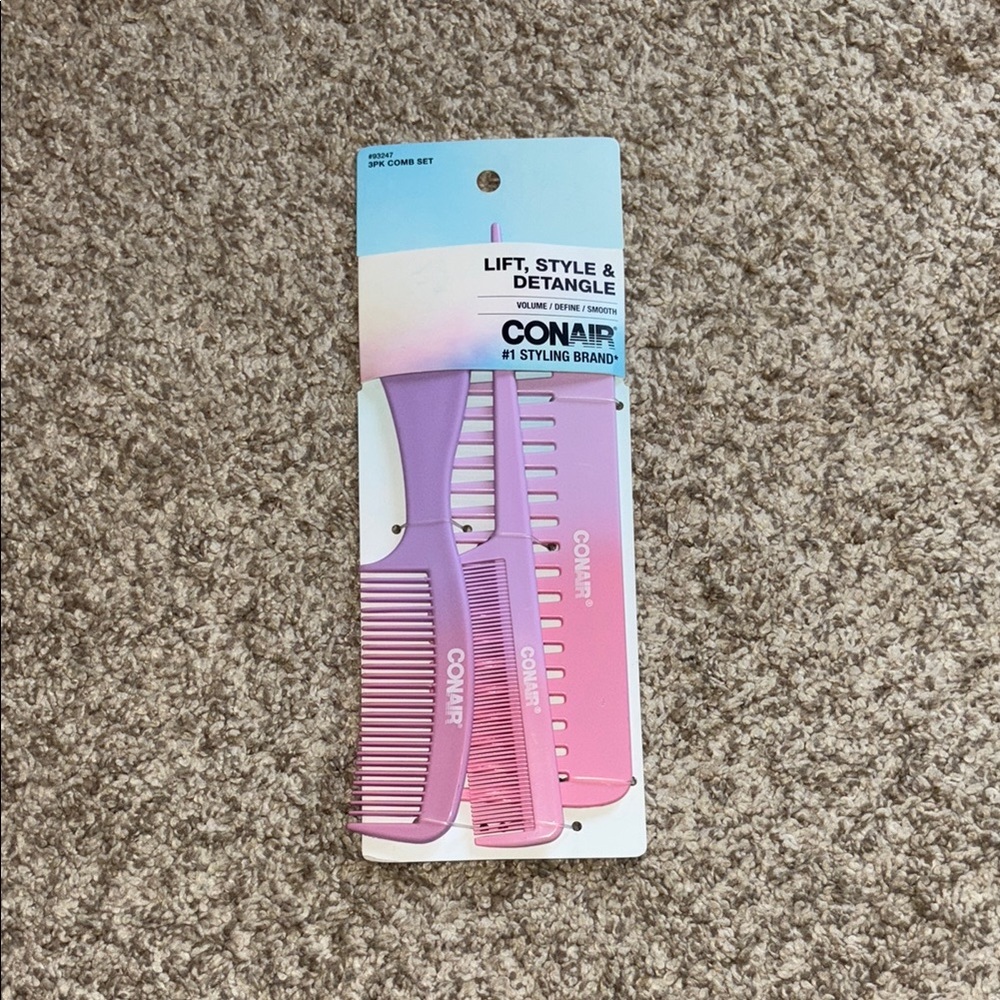 Conair Pink and Purple Comb Duo